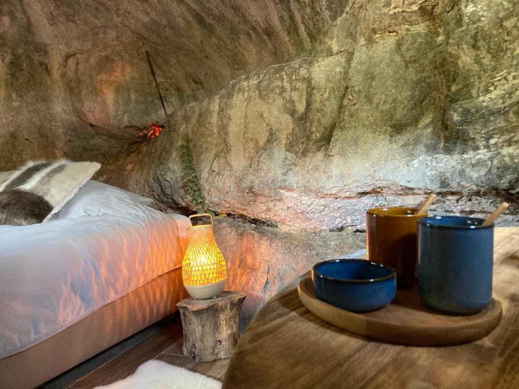Chambre cosy de la maison d'hôtes La Grotte